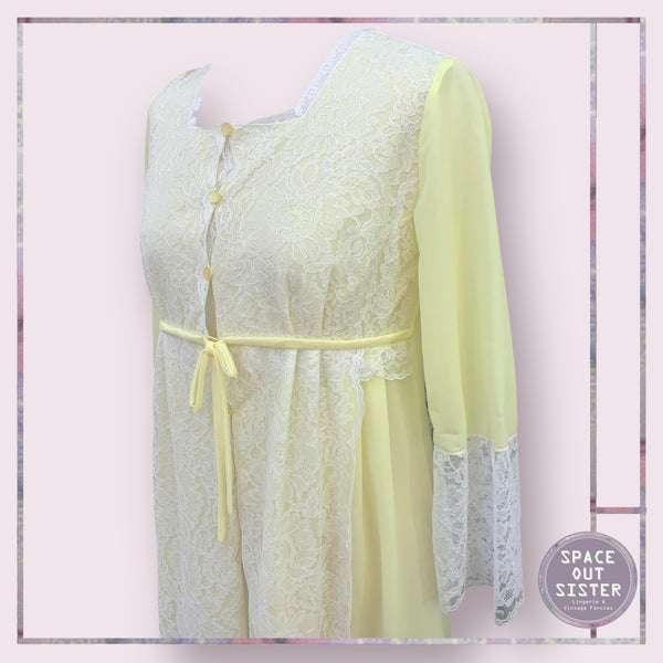 Vintage Lemon & Lace Robe
