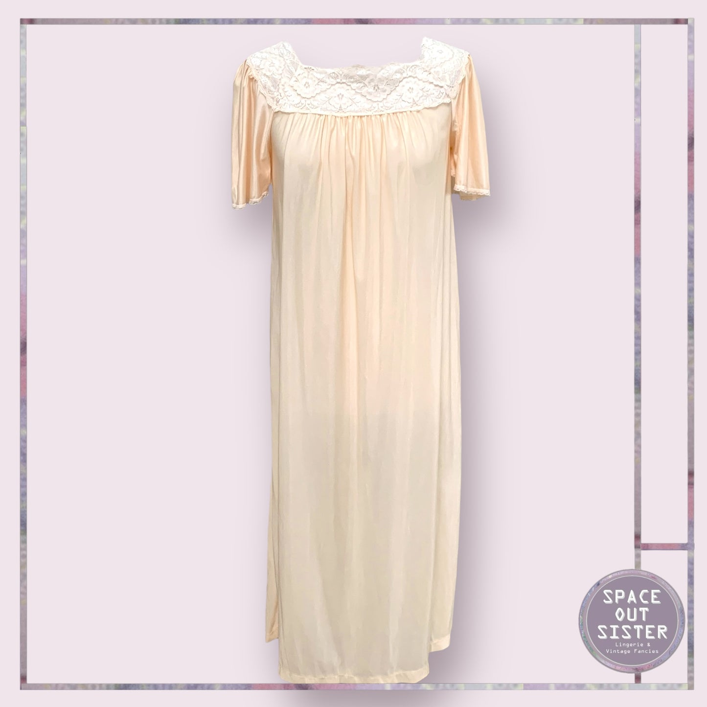 Vintage Square Neckline Nightdress