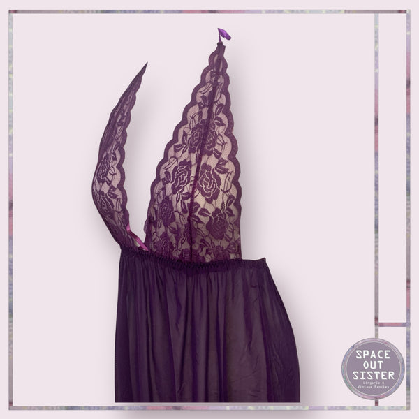 Vintage Purple Lace Nightdress