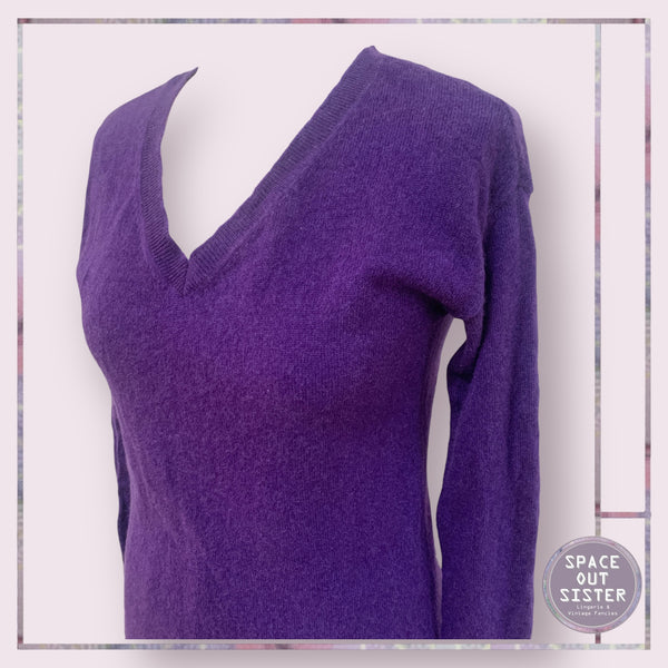 Pre-Loved Apt.9 Purple Cashmere V Neck