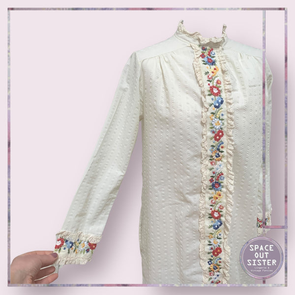 Cotton Embroidered Nightshirt