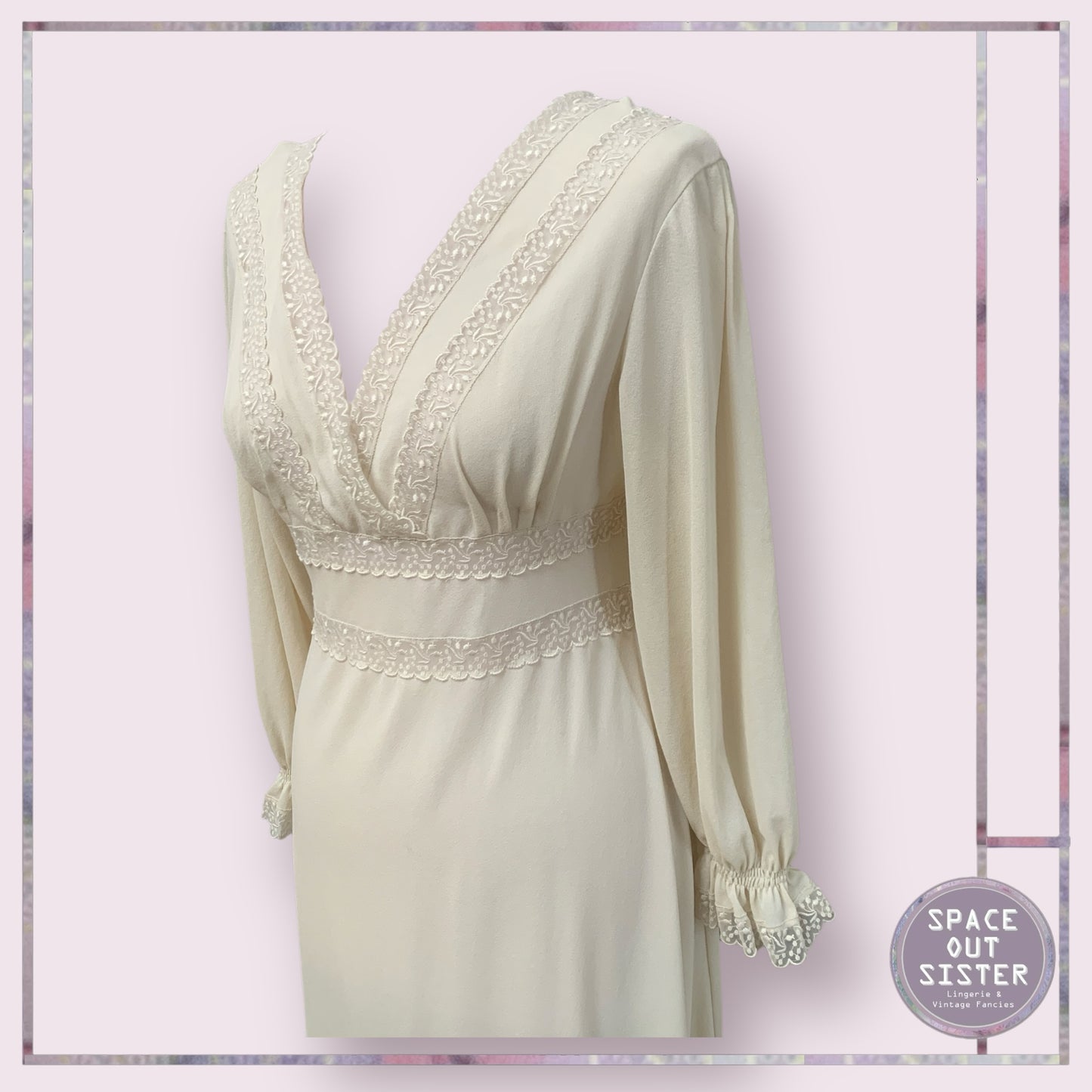 Vintage Circa 1970s Italian Caramel Nightdress