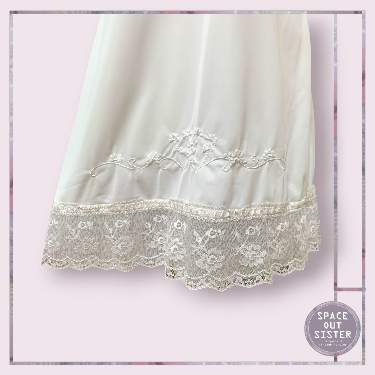 Vintage Nani Embroidered Slip