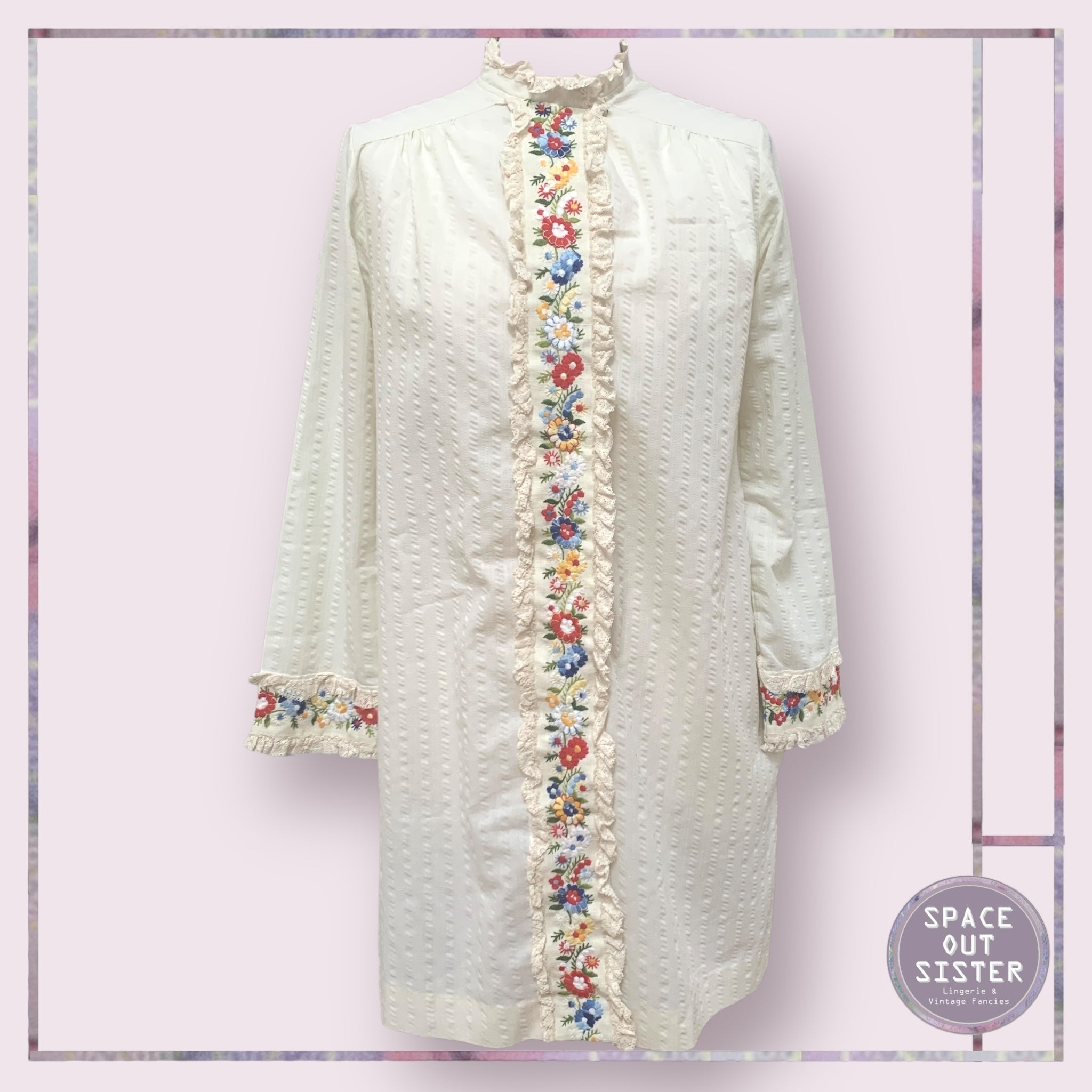 Cotton Embroidered Nightshirt