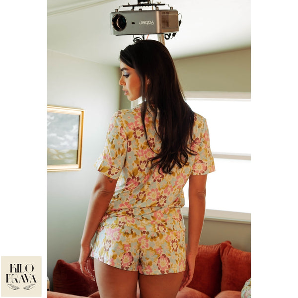 New Painted Bloom Modal PJ Set by Kilo Brava