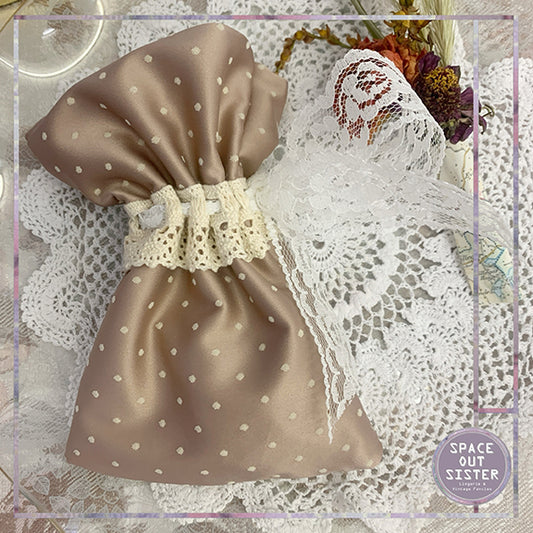 Handmade Lavender Pocket & Scrunchie Polka