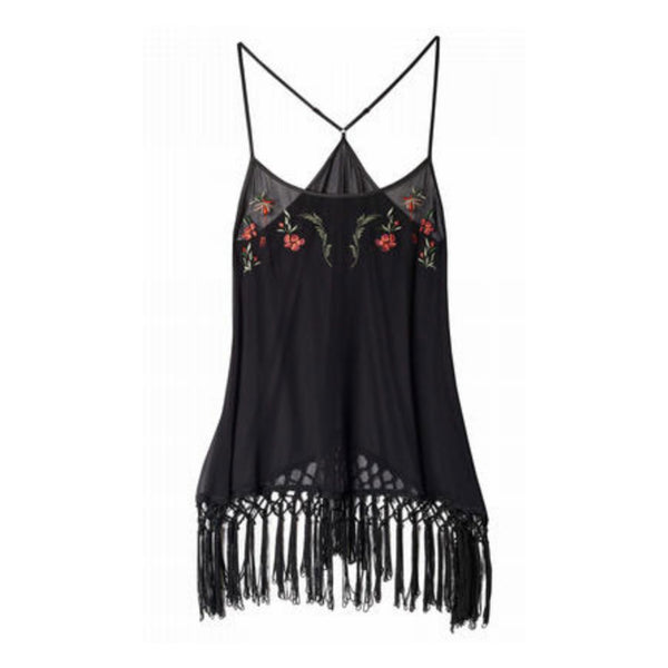 New Bettie Page Embroidered Tassel Chemise