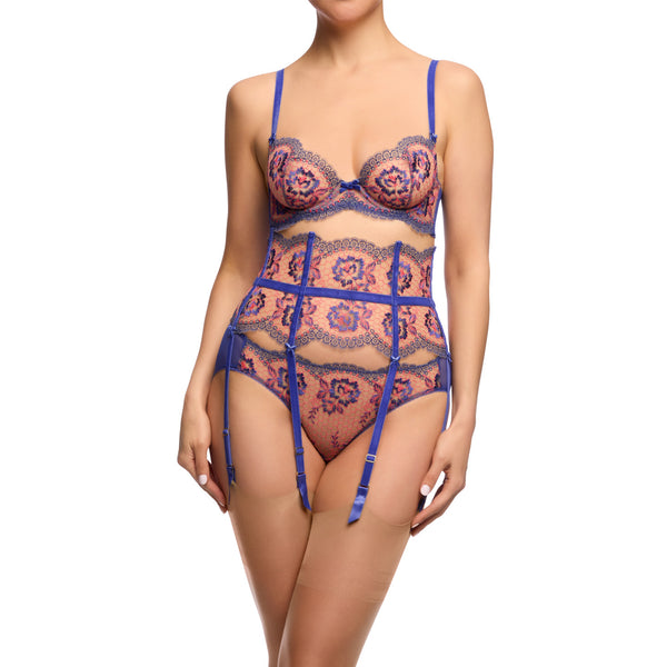 New Evelina Cobalt & Coral Bikini Brief by Dita Von Teese