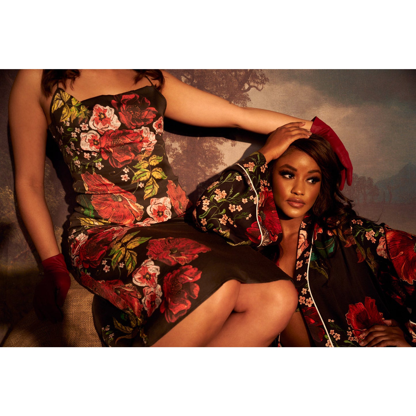 New Midnight Floral Sateen Flutter Panty by Kilo Brava