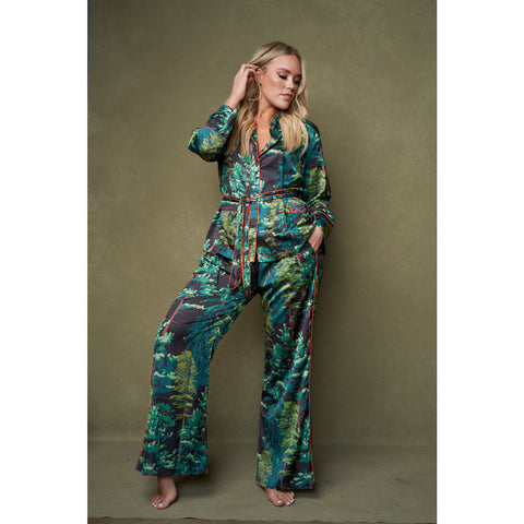 New Evergreen Satin Wrap PJs by Kilo Brava