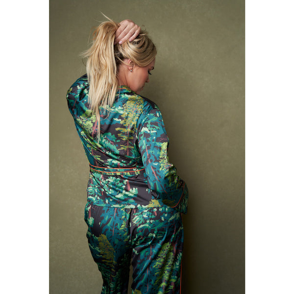 New Evergreen Satin Wrap PJs by Kilo Brava