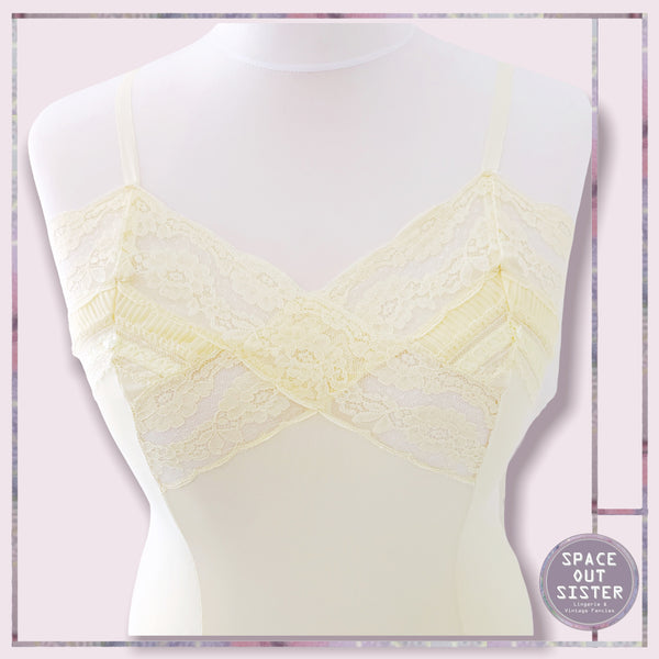 Vintage Lemon Lace Diamond Slip