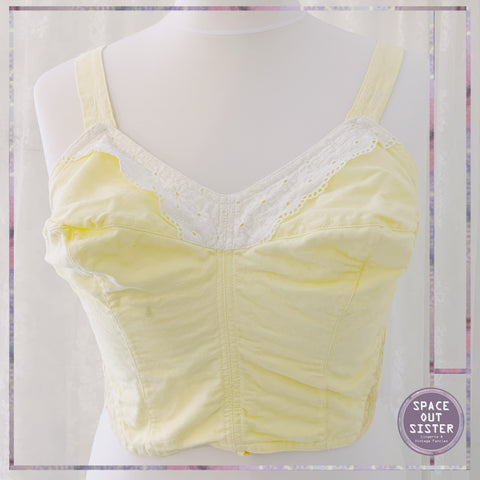 Vintage Cotton Lemon Longline Bra