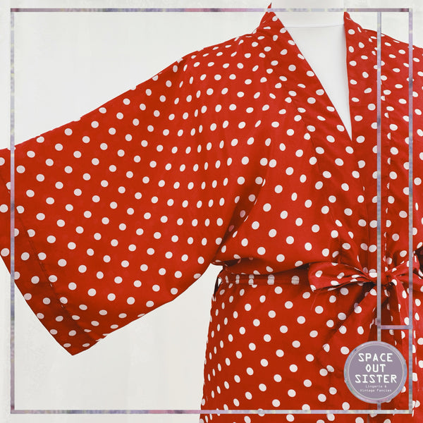 Red Polka Dot Short Robe