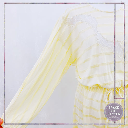 1980s Buttercup Stripe Nightdress