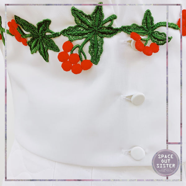 1950s Quilted Cherry Two Piece