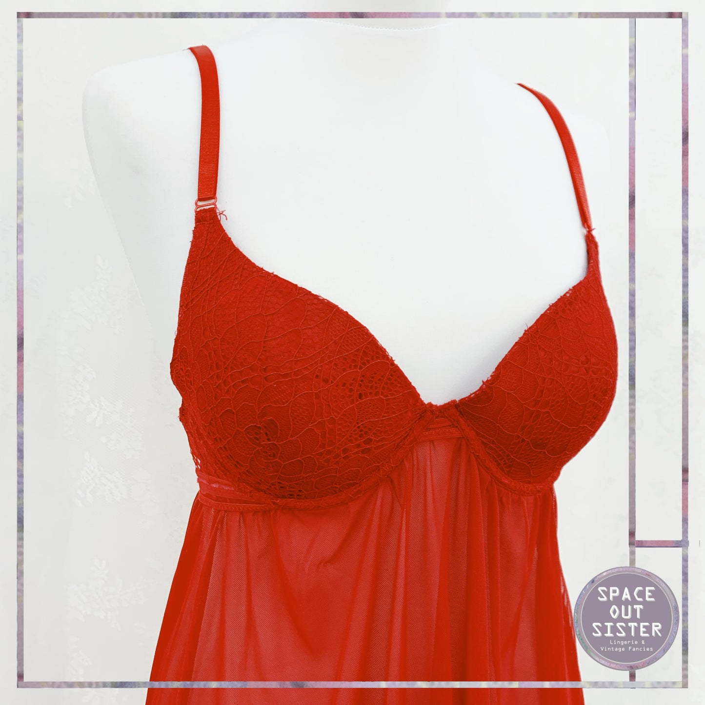 1990s Racer Back Short Nightdress