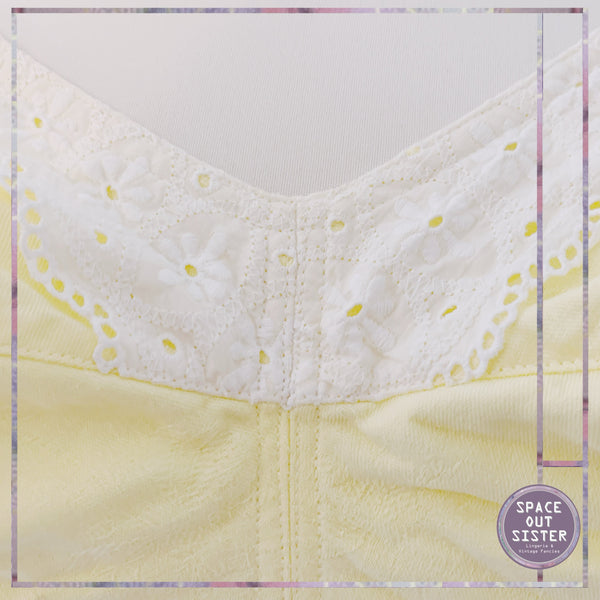 Vintage Cotton Lemon Longline Bra