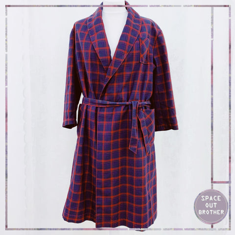 Vintage Plaid Dressing Gown