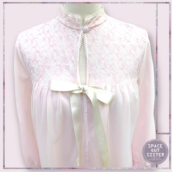 Circa 1950s Chiffon Bow Nightdress