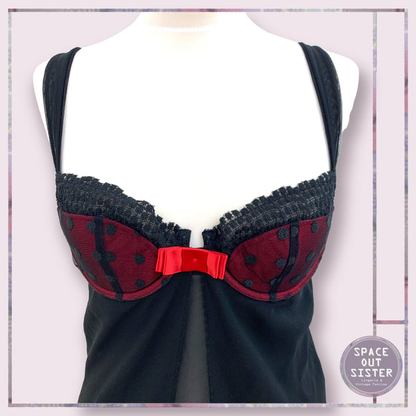 Burgundy & Black Layered Nightdress