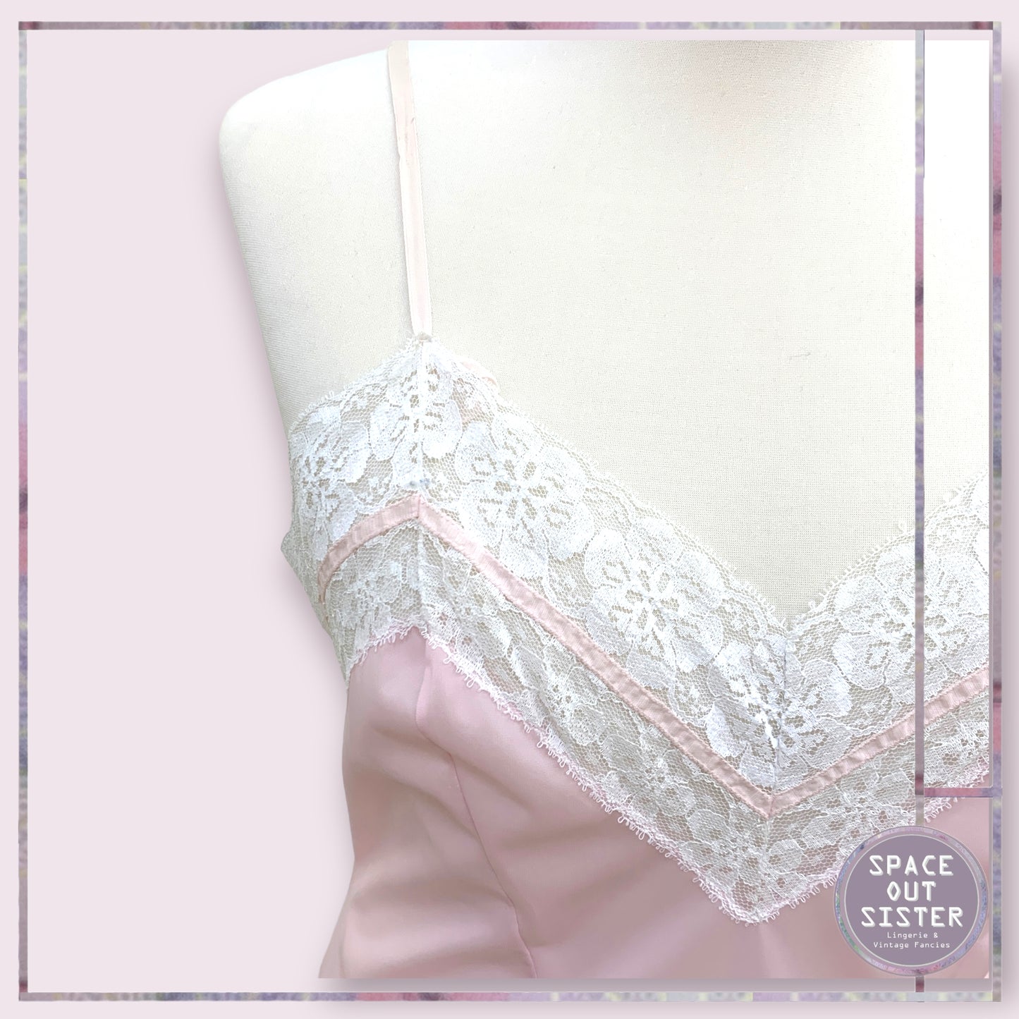 Vintage Pink Ornate Slip