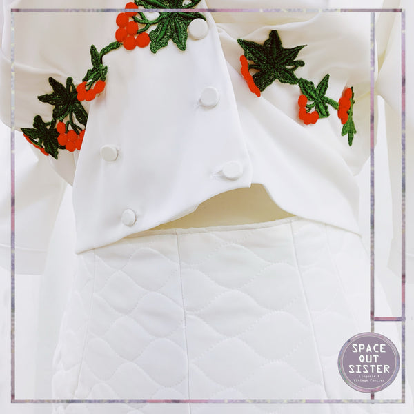 1950s Quilted Cherry Two Piece