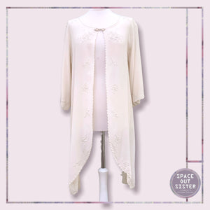 Vintage Silk Ivory Robe