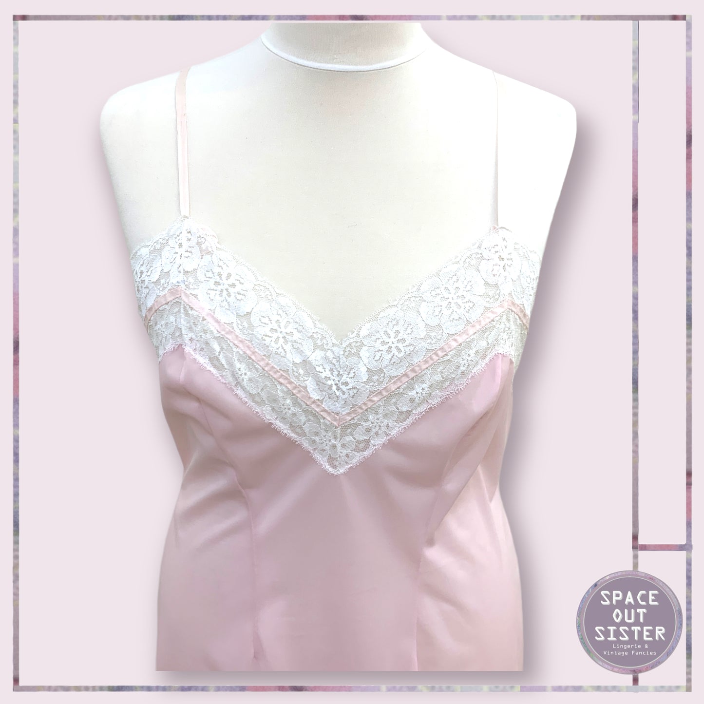 Vintage Pink Ornate Slip