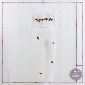 1950s Quilted Cherry Two Piece