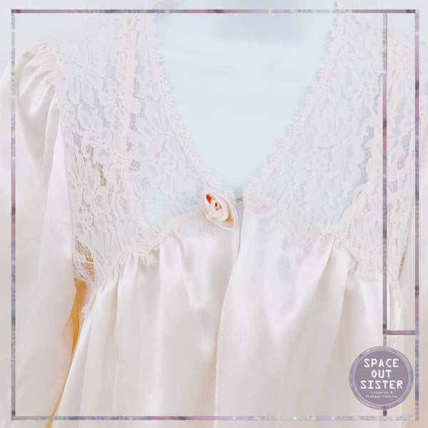 1980s Jessica Lynn Nightgown & Bed Jacket Set