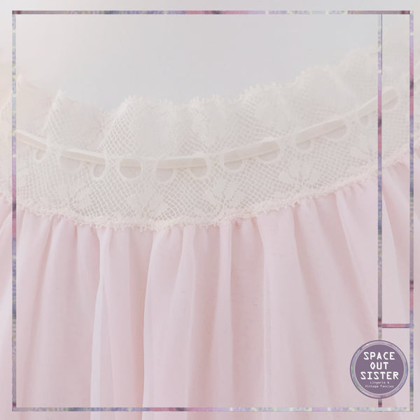 1950s Feather Soft Petal Pink Nightdress