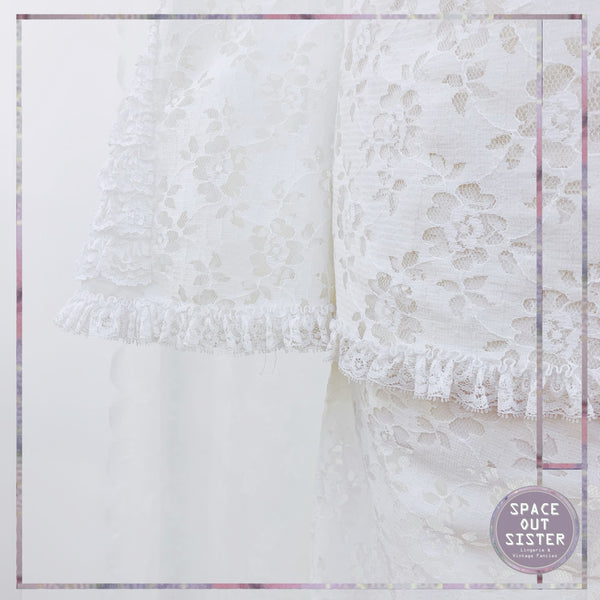 1960s Lace White Pyjama Set