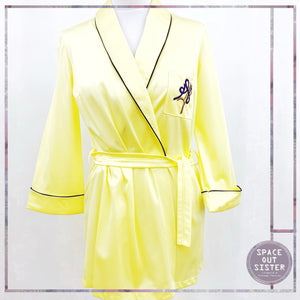 Vintage Yellow Short Robe