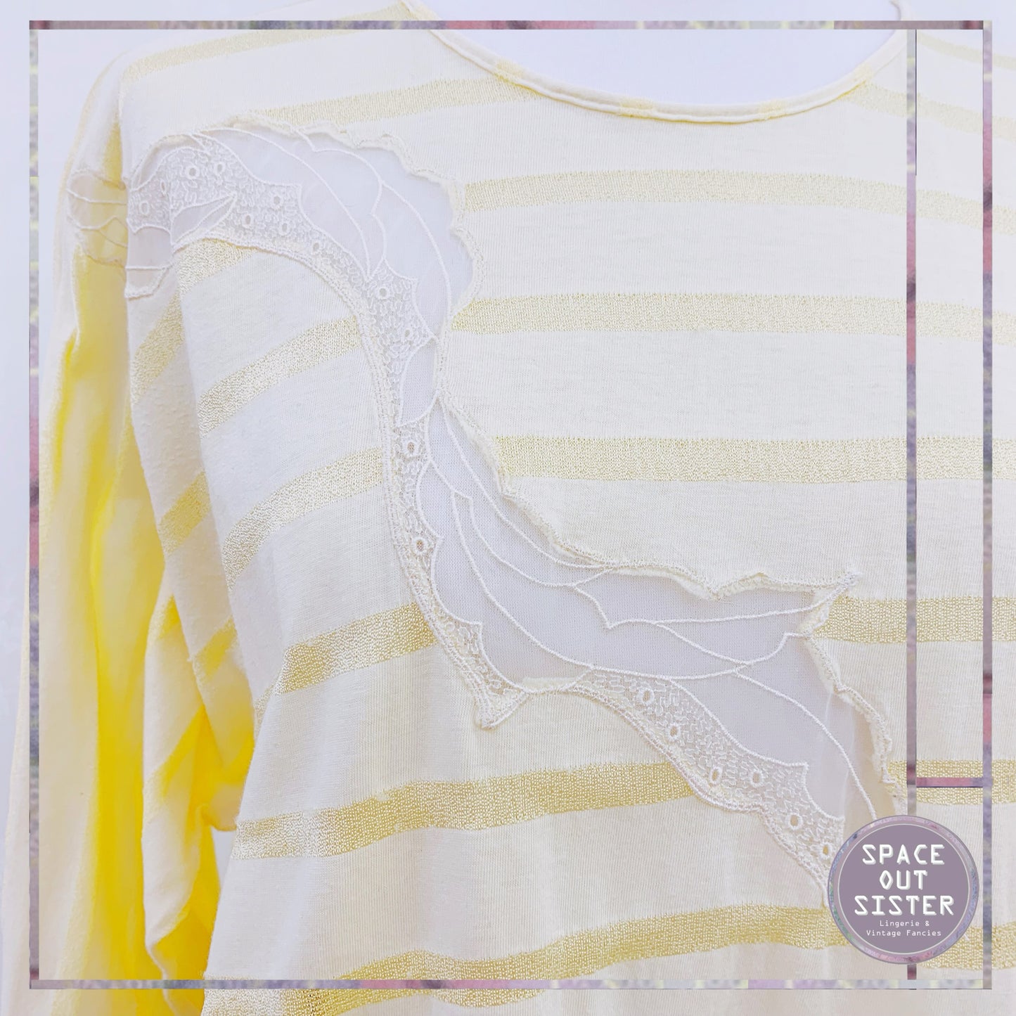 1980s Buttercup Stripe Nightdress