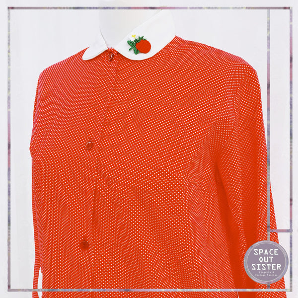 1960s Vintage Cotton Strawberry Fields Nightshirt
