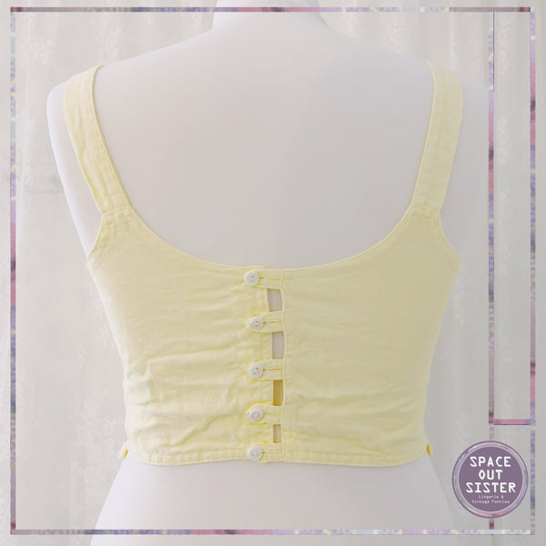 Vintage Cotton Lemon Longline Bra