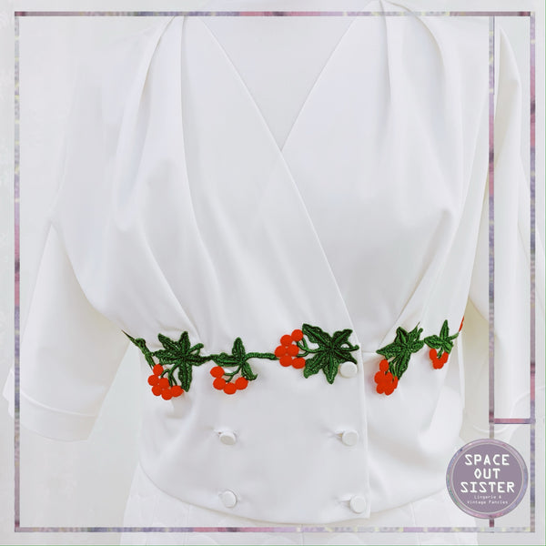 1950s Quilted Cherry Two Piece