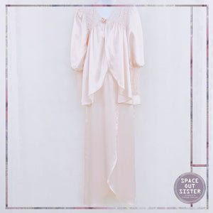 1980s Jessica Lynn Nightgown & Bed Jacket Set