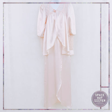 1980s Jessica Lynn Nightgown & Bed Jacket Set