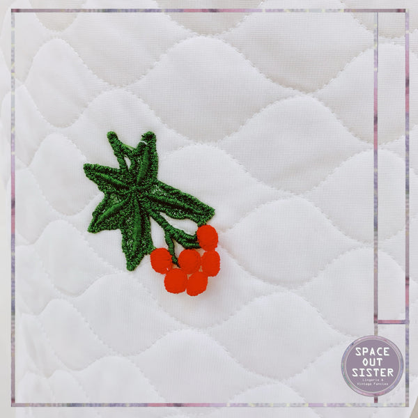 1950s Quilted Cherry Two Piece
