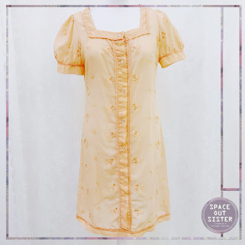 Vintage Orange Embroidered Nightdress